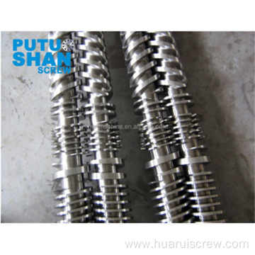 conical twin screw for plastic extrusion machine